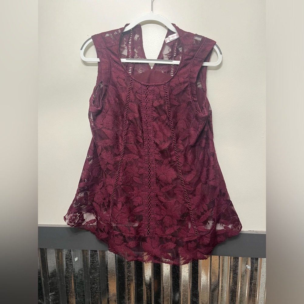 Women’s Xhilaration Purple Lace Tank